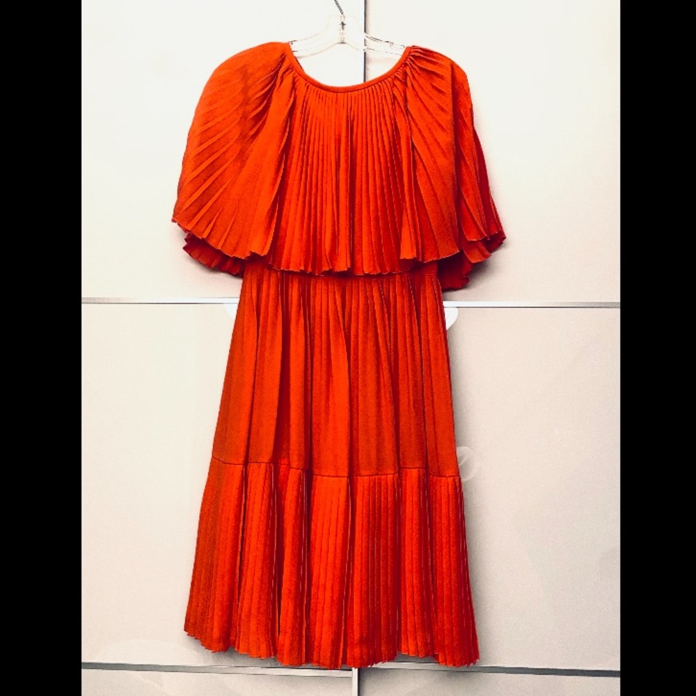 Gorgeous red Kate Spade pleated dress , size 4.